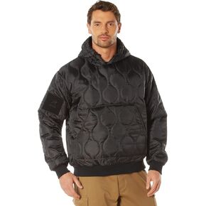 Rothco 20784 Quilted Woobie Hooded Sweatshirt Color : Black,Size : L