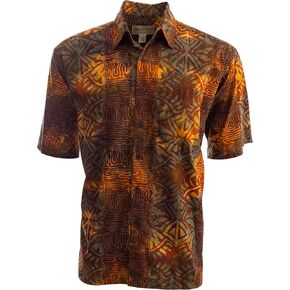 Johari West Men's Big and Tall Short Sleeve Tropical Hawaiian Cotton Shirt