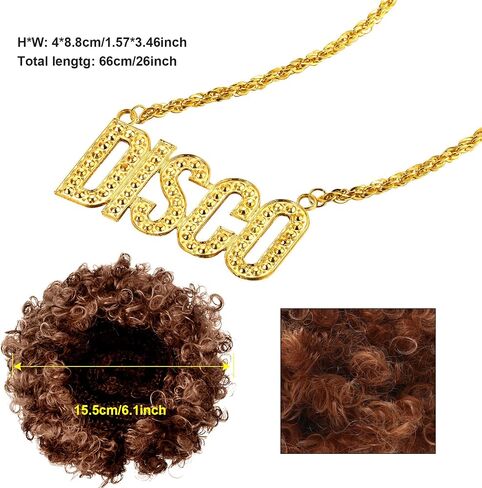 Geyoga Men's 70s Disco Costume Bell Bottom Pants Mens Bootcut Trousers with Wig Sunglasses Disco Necklace for Theme Party in Saudi Arabia