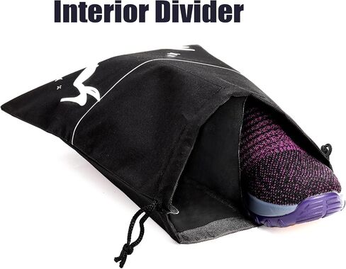 Coloch 8 Pack Travel Shoes Bags for Women, Black Large Shoes Packing Pouch with Interior Divider Portable Suitcase Organizer Bag for Shoes, Towel, Clothes, Toys, Home and Travel Use in Saudi Arabia