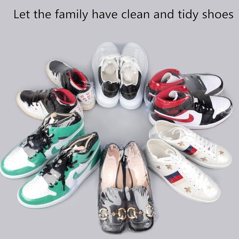 Shoes Shrink Wrap Bags, 100pcs Sneakers PVC Heat Shrinkable Plastic Wrap Large Shoe Covers Men Women Effectively Avoid Yellowing Soles And Keep Dust Out 10x17 Inches in Saudi Arabia