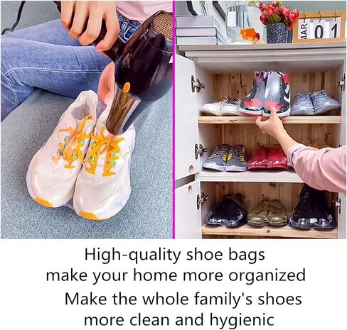 Shoes Shrink Wrap Bags, 100pcs Sneakers PVC Heat Shrinkable Plastic Wrap Large Shoe Covers Men Women Effectively Avoid Yellowing Soles And Keep Dust Out 10x17 Inches in Saudi Arabia