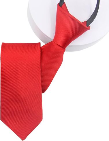 ربطات عنق Luckyvestir للأولاد مربوطة مسبقًا بطول 35.56 سم للأطفال الأولاد، ربطات عنق رفيعة بسحاب قابل للتعديل للزي المدرسي التخرج in Kuwait