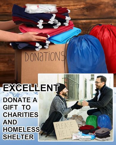 ليموساي مجموعة مستلزمات العناية بالمشردين مكونة من 140 قطعة، قفازات شتوية لتدفئة الرقبة وجوارب قطنية وبطانيات صوفية ومجموعة ادوات الزينة وشنطة تخزين للنساء والرجال بلا مأوى هدية دافئة in Kuwait