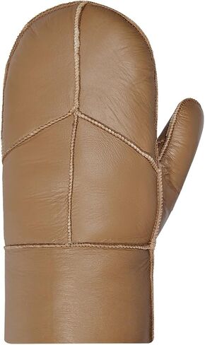 Harssidanzar Men Mittens For Winter,Sheepskin Shearling Fur Lined Warm Genuine Leather Mittens Glove KM054US in Saudi Arabia