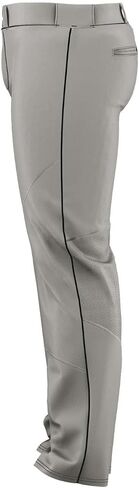 Alleson Athletic Crush Men's Baseball Pant with Braid. Breathable Pants with Dura-Stretch Fabric for All-Day Wear. Color Baseball Pants with Belt Loop (Style 655WLB), gy/bk, x-Large in Saudi Arabia