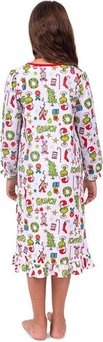 Prestigez Dr. Seuss The Grinch الذي سرق عيد الميلاد للفتيات والأطفال الصغار بأكمام طويلة ثوب نوم الجدة التقليدي in Kuwait