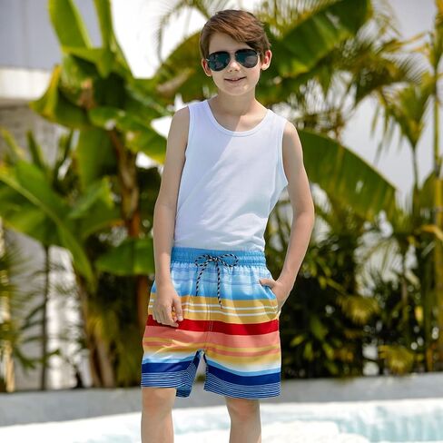 Cozople Boys Swim Trunks Compression Liner Swim Shorts Quick Dry Bathing Suit with Boxer Brief Swimwear 2-20T in Saudi Arabia