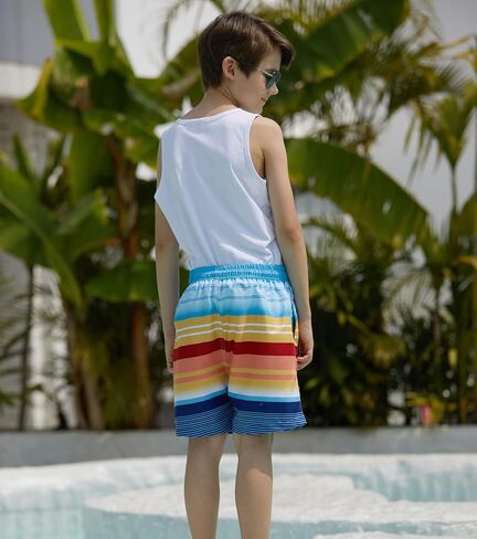 Cozople Boys Swim Trunks Compression Liner Swim Shorts Quick Dry Bathing Suit with Boxer Brief Swimwear 2-20T in Saudi Arabia