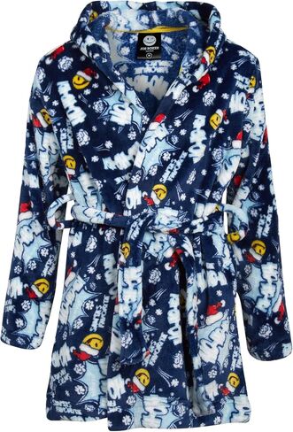 Joe Boxer Boys’ Bathrobe – Plush Fleece Winter Christmas Robe with Hood – Holiday Christmas Gift Bathrobe for Boys (S-L) in Saudi Arabia