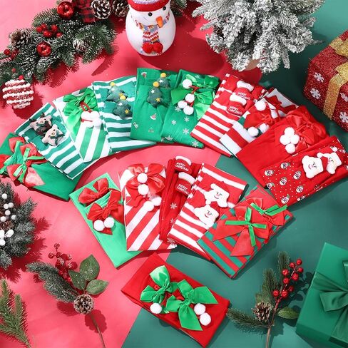 جوارب طويلة فوق الركبة بتصميم مخطط للكريسماس للنساء من واي اف اكس كيو واي اف اس اتش - 16 زوج in Kuwait