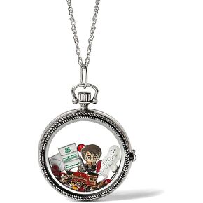 Harry Potter Off to Hogwarts Living Locket Set 16-19", 16-19", Brass, Stainless Steel, No Gemstone in Kuwait