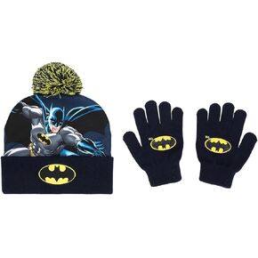 Batman Classic Bat Signal Youth Beanie and Gloves Set in Kuwait