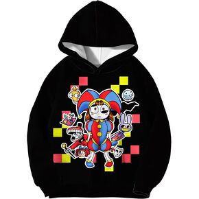 مجموعة سراويل وبنطلون قميص بقلنسوة السيرك المذهل من NOTLY سويت شيرت برسوم كارتونية رقمية للأولاد والبنات وملابس الحفلات للأطفال in Kuwait