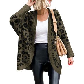 BTFBM Womens Cardigan Sweaters Long Sleeve Open Front Cardigans Fall Fashion Loose Knit Printed Outwear Winter Coats in Kuwait