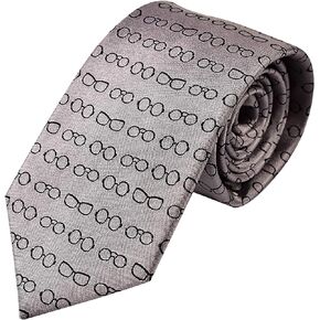 Maker V Mens Eyeglasses Necktie - Eye Doctor Neckties Optometrist Necktie - Opthalmologist Necktie - Eyes Necktie
