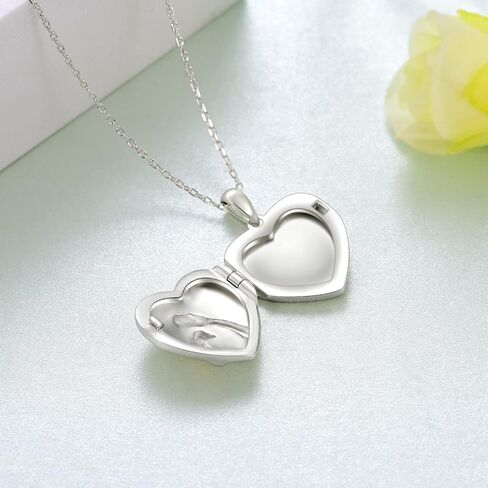 Locket Necklace for Women 925 Sterling Silver Photo Pendant Necklace that Holds Pictures Birthday Memorial Jewelry Gifts for Women in Kuwait