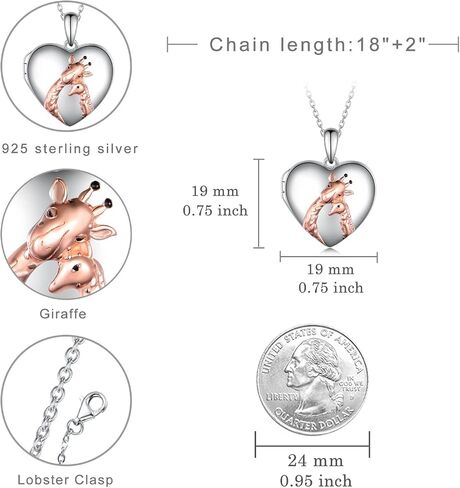 Locket Necklace for Women 925 Sterling Silver Photo Pendant Necklace that Holds Pictures Birthday Memorial Jewelry Gifts for Women in Kuwait