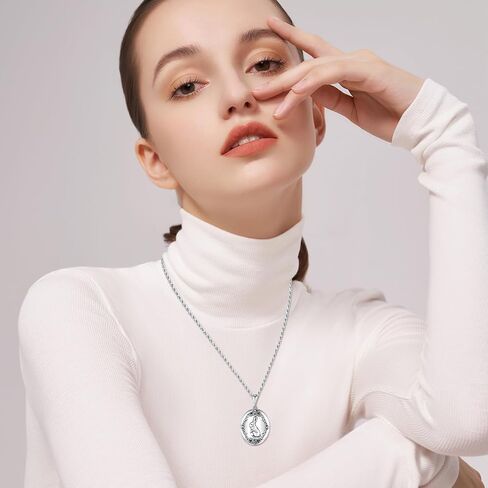 CUOKA MIRACLE Rabbit Locket Necklace, Bunny Locket Pendant 925 Sterling Silver Vintage Rabbit Photo Lockets That Holds Pictures Personalized Customize Jewelry Gift for Women Girls Wife Mother in Saudi Arabia
