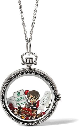 Harry Potter Off to Hogwarts Living Locket Set 16-19", 16-19", Brass, Stainless Steel, No Gemstone in Kuwait