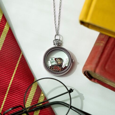 Harry Potter Off to Hogwarts Living Locket Set 16-19", 16-19", Brass, Stainless Steel, No Gemstone in Kuwait
