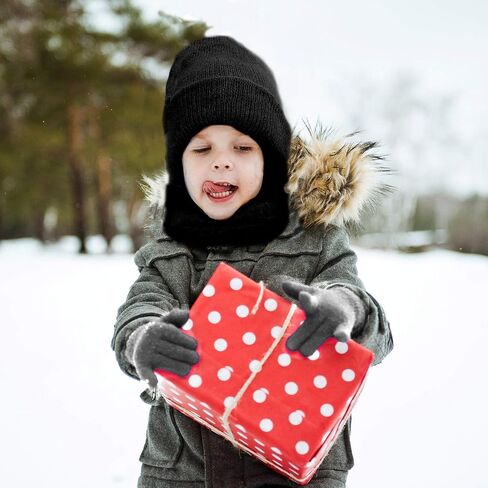 Cooraby 6 Pack Beanies Hats and 6 Pairs Stretchy Full Fingers Gloves for Boys Girls in Saudi Arabia