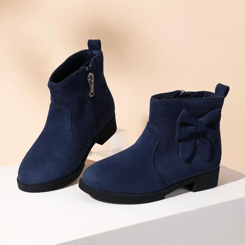 PANDANINJIA Toddler/Little Kid Girl's Sofia Sweet Short Ankle Boots Bowknot Side Zipper Dress Booties in Saudi Arabia