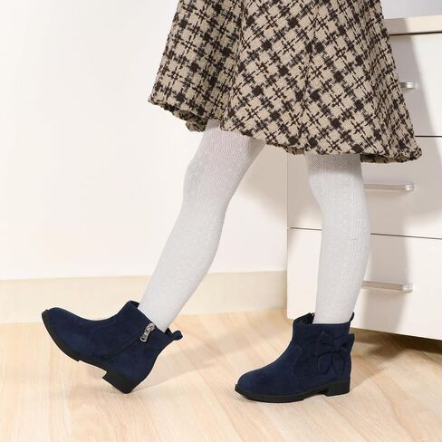 PANDANINJIA Toddler/Little Kid Girl's Sofia Sweet Short Ankle Boots Bowknot Side Zipper Dress Booties in Saudi Arabia