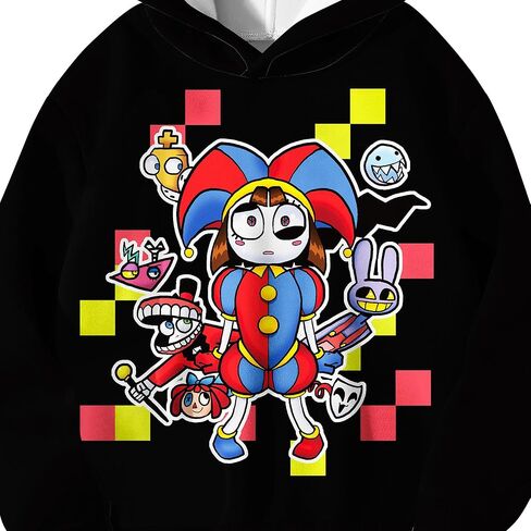 مجموعة سراويل وبنطلون قميص بقلنسوة السيرك المذهل من NOTLY سويت شيرت برسوم كارتونية رقمية للأولاد والبنات وملابس الحفلات للأطفال in Kuwait