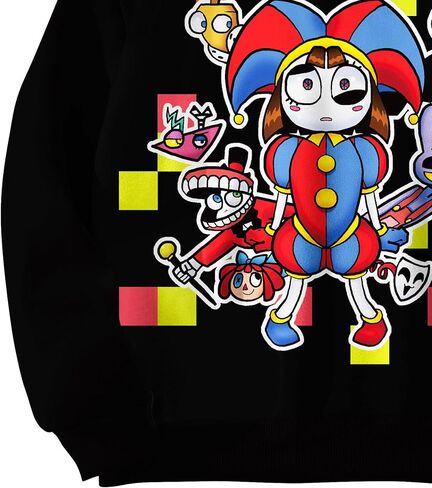 مجموعة سراويل وبنطلون قميص بقلنسوة السيرك المذهل من NOTLY سويت شيرت برسوم كارتونية رقمية للأولاد والبنات وملابس الحفلات للأطفال in Kuwait