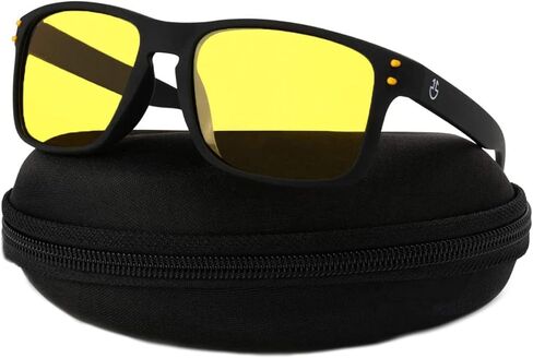 اوبتكس 55 نظارات مستقطبة للرجال والنساء - نظارات شمسية للرؤية الليلية/نظارات شمسية مع بولي كربونات واطار مطاطي وطلاء ريفو in Kuwait