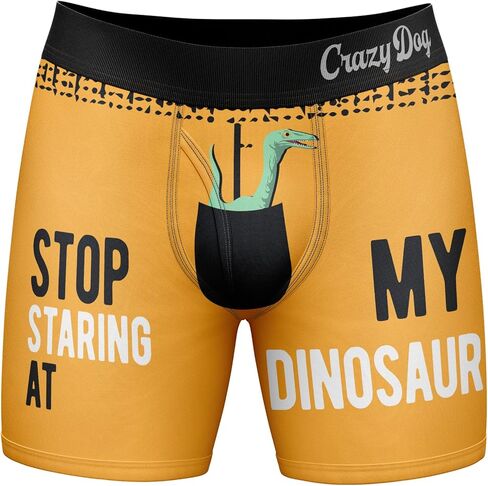 Crazy Dog T-Shirts Mens Stop Staring At My Dinosaur Boxers Funny Sarcastic Sexual Joke Novelty Underwear For Guys in Saudi Arabia