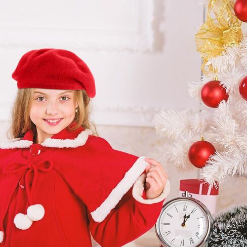 Hoosige 54 Pcs Wool Beret French Beret Artist Hat Pumpkin Beret Solid Color Beret Simple Beret Caps Fall Winter Beret Hats for Valentine Adults Girls Women Lady Birthday in Kuwait