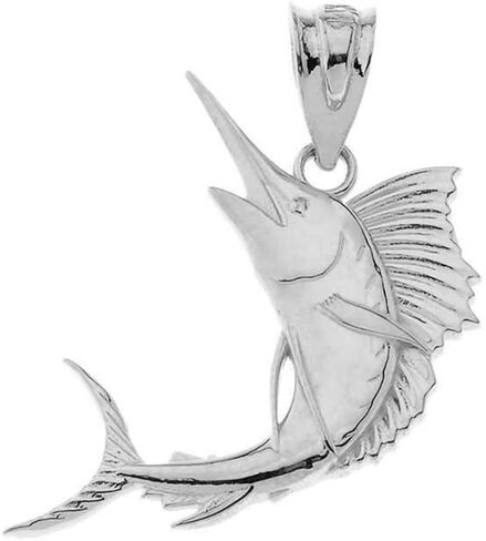 مجموعة Sea Life Collection قلادة ساحرة من الذهب عيار 14 قيراطًا من سمك مارلين وسمك أبو سيف وسمكة أبو شراع بحرية في أعماق البحار in Kuwait