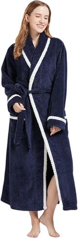 أردية ULEEMARK للنساء والرجال والنساء ورداء حمام من الفلانيل الناعم كيمونو للنساء in Kuwait