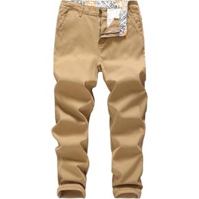 MZNBURAM Men's Slim-Fit Stretch Cotton Fashion Casual Chino Pants in Kuwait