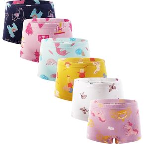 Kids Little Girls Underwear Toddler Baby 100% Cotton Soft Briefs Panties Cartoon Big Girls Undies 1-10 Years (Pack of 6) in Kuwait