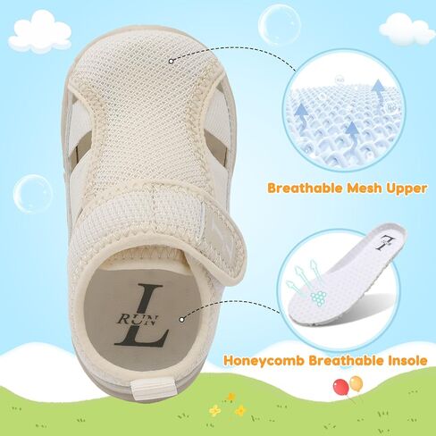 L-RUN Toddler Shoes Barefoot Kids Sneakers Wide Minimalist Boys Girls Summer Footwear for Indoor Outdoor Walking Running in Kuwait