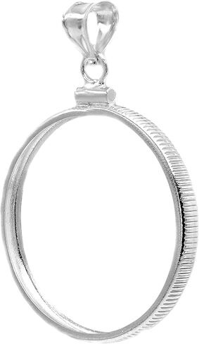 Sterling Silver Coin Edge Coin Bezel Frame Mount Pendant for $1 Peace Morgan Eisenhower Silver Dollar in Saudi Arabia
