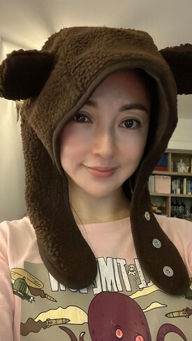 OATSBAS Fleece Beanie Hats for Women Men Bear Safety Hat Magnetic Buckle Ear Projection Cute Outdoor Winter Hat in Saudi Arabia