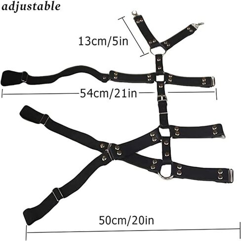 Women Leather Body Chain Thigh Harness Adjustable Punk Caged Waist Belts Leg Garters Rave Club Party in Saudi Arabia