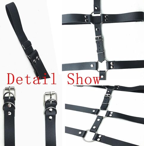 Women Leather Body Chain Thigh Harness Adjustable Punk Caged Waist Belts Leg Garters Rave Club Party in Saudi Arabia