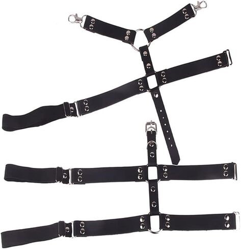 Women Leather Body Chain Thigh Harness Adjustable Punk Caged Waist Belts Leg Garters Rave Club Party in Saudi Arabia