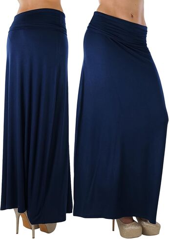 ToBeInStyle Women's Premium Rayon-Blend Relaxed Fit Maxi Skirt in Saudi Arabia