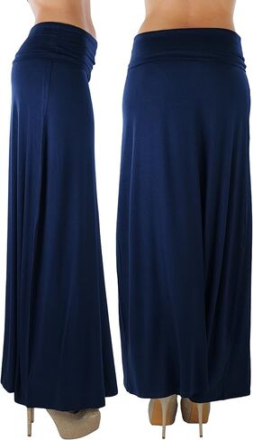 ToBeInStyle Women's Premium Rayon-Blend Relaxed Fit Maxi Skirt in Saudi Arabia