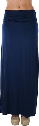 ToBeInStyle Women's Premium Rayon-Blend Relaxed Fit Maxi Skirt in Saudi Arabia