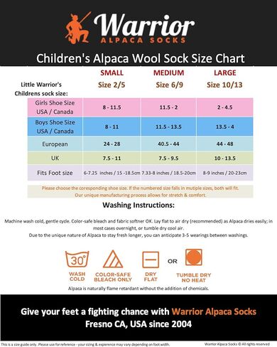 جوارب WARRIOR ALPACA - جوارب صوف الألبكة فائقة النعومة للأولاد والبنات - طاقم قابل للأكمام - صلب - مضلع in Kuwait