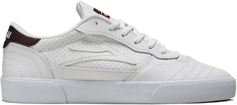 Lakai Skateboard Shoes Cambridge White/Burgundy Leather in Saudi Arabia