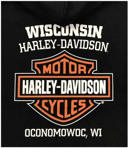 Harley-Davidson Men's Bar & Shield Logo Pullover Hoodie - Black 30297503 in Saudi Arabia