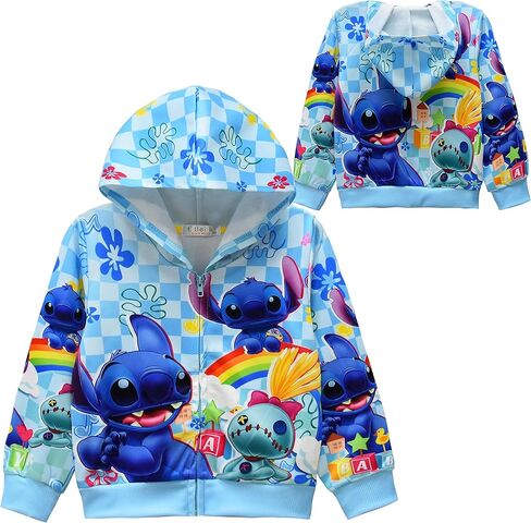 BFBYFDM الفتاة هوديي غرز كم طويل لينة البلوز الجرافيك هودي الاطفال ثلاثية الأبعاد الكرتون لطيف البلوفرات ملابس علوية للفتيات in Kuwait